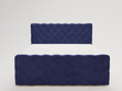Boxspringbett mit Bettkasten 120x200 Lunaris Blau