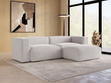 Ecksofa L-Form Rechts Moderne Cord Ecksofa Landi Grau