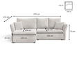 Ecksofa L-Form mit Schlaffunktion und Bettkasten Lino Dunkelbeige