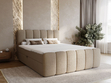 Boxspringbett mit Bettkasten 180x200 Bouclé-Stoff Cloud Braun