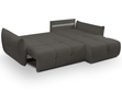 Ecksofa L-Form mit Schlaffunktion und Bettkasten Bene Schwarz