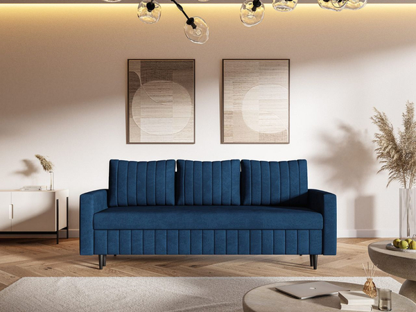 Schlafsofa mit Bettfunktion und Bettkasten Castelo Dunkelblau
