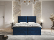 Boxspringbett mit Bettkasten 120x200 Hera Dunkelblau