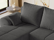 Ecksofa L-Form mit Schlaffunktion und Bettkasten Monti Links Anthrazit