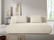 Schlafsofa mit verstellbarer Rückenlehne, Schlaffunktion und Bettkasten Figo Creme