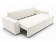 Schlafsofa mit Bettfunktion und Bettkasten Sivra Creme