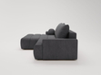 Ecksofa L-Form mit Schlaffunktion und Bettkasten Havi Links Graphit