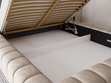 Polsterbett mit Bettkasten und Lattenrost 180x200 Italia Beige