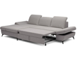 Ecksofa L-Form Links mit Schlaffunktion und Bettkasten Hannover Grau
