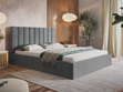Polsterbett mit Bettkasten und Lattenrost 120x200 Sesto Grau