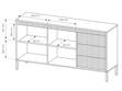 Kommode mit Türen und Schubladen 153 cm Sorano Schwarz