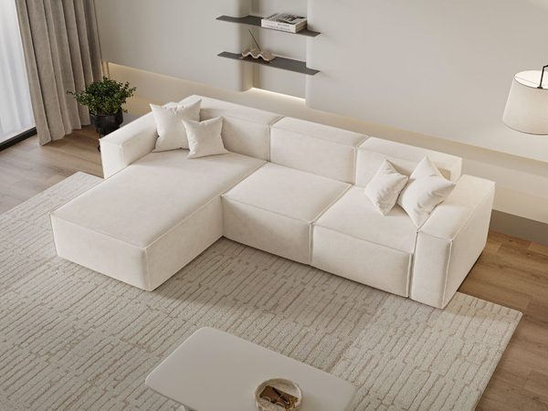 Ecksofa L-Form Links Arizona Creme