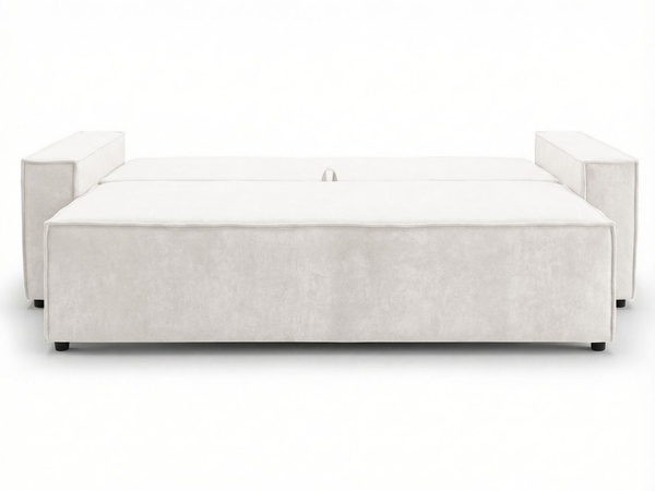 Schlafsofa mit Bettfunktion und Bettkasten Sivra Creme