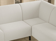 Ecksofa L-Form Rechts Regento Bouclé-Stoff Weiß 