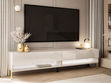 TV-Schrank für das Wohnzimmer 180 cm mit goldenen Metallbeinen und LED-Beleuchtung Aurelie Kaschmir Hochglanz