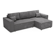 Ecksofa L-Form mit Schlaffunktion und Bettkasten Prato XL Dunkelgrau 