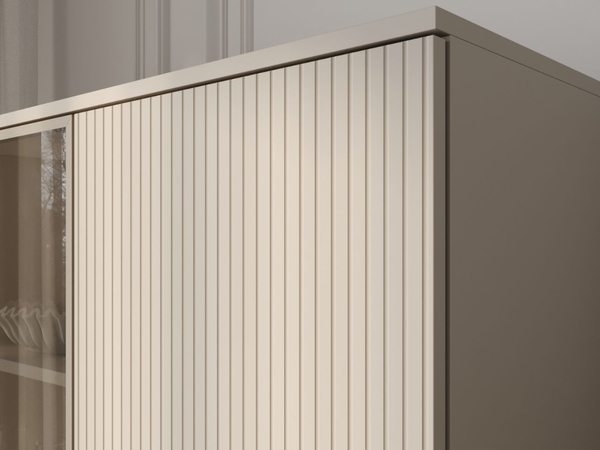Vitrinenschrank mit Led Deo 166 cm Kaschmir