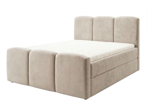 Boxspringbett mit Bettkasten 160x200 Campi Beige