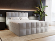 Boxspringbett mit Bettkasten 160x200 Alicante Grau