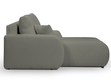 Ecksofa mit Schlaffunktion und Bettkasten Links Adoro Grau 