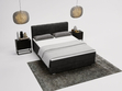 Boxspringbett mit Bettkasten 180x200 Forte Schwarz