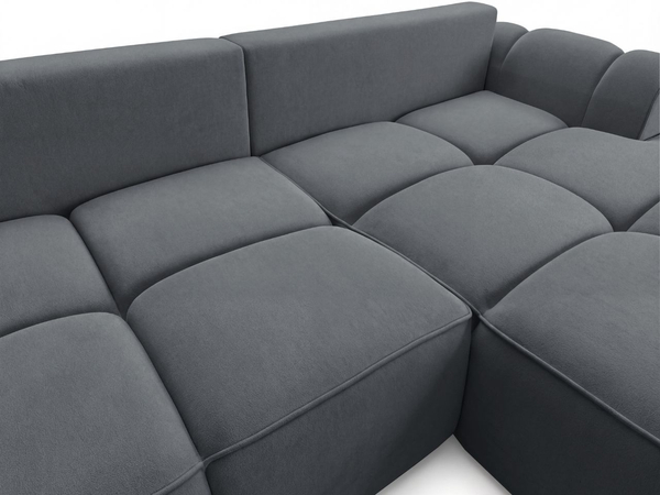 Ecksofa L-Form Rechts mit Schlaffunktion und Bettkasten Bonno Dunkelgrau