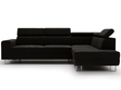 Ecksofa mit Schlaffunktion und Bettkasten Berona rechts Schwarz