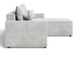 Ecksofa L-Form mit Schlaffunktion und Bettkasten Nivo Grau