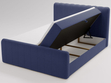 Boxspringbett mit Bettkasten 160x200 Osteno Dunkelblau