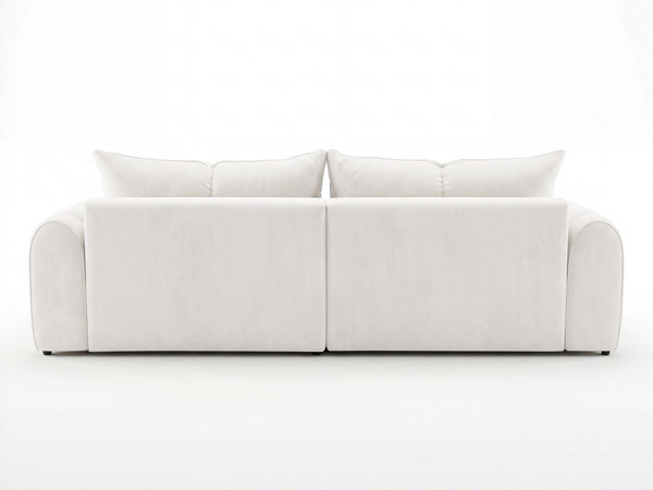 Ecksofa L-Form Links mit Schlaffunktion und Bettkasten Bonno Creme
