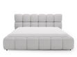 Polsterbett mit Bettkasten und Lattenrost 180x200 Modo aus Bouclé-Stoff Grau