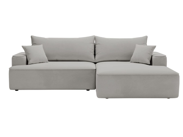 Ecksofa L-Form Rechts mit Schlaffunktion und Bettkasten California Hellgrau