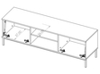 TV-Lowboard mit Türen 150 cm Soroko Hickory