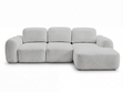 Ecksofa L-Form mit Schlaffunktion und Bettkasten Avelin Rechts Grau