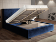 Polsterbett mit Bettkasten und Lattenrost 140x200 Toreto Dunkelblau