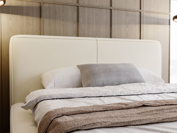 Polsterbett mit Bettkasten und Lattenrost 180x200 Amaro Beige