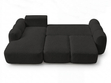 Ecksofa L-Form mit Schlaffunktion und Bettkasten Avelin Links Schwarz