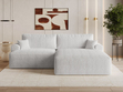 Ecksofa L-Form mit Schlaffunktion und Bettkasten Serene Rechts Grau