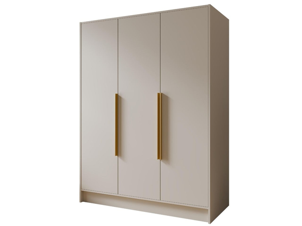 Kleiderschrank 150 cm Perugia Kaschmir mit goldenen Griffen