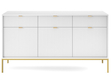 Kommode mit Türen und Schubladen Amber Weiß, Gold Frame