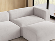 Ecksofa L-Form Rechts Moderne Cord Ecksofa Landi Grau