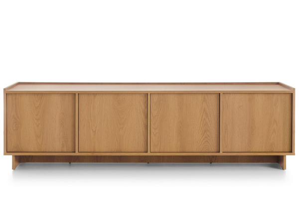 Dreitüriges TV-Lowboard 195 cm für Wohnzimmer Azumi Karamell Eiche