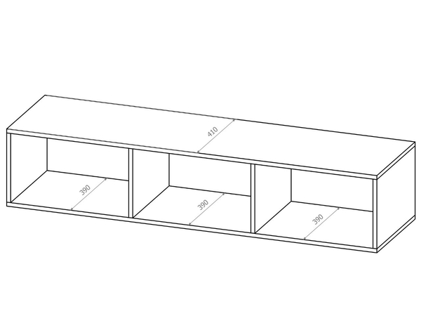 TV-Lowboard mit Türen 150 cm Kioto Weiß matt