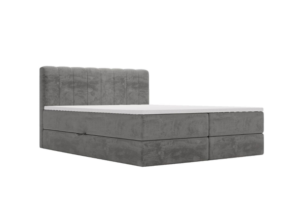 Boxspringbett mit Bettkasten 180x200 Forte Grau