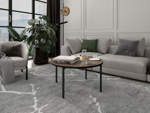 Runder Couchtisch Sevilla Dunkelbraun