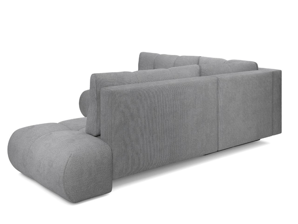 Ecksofa mit Schlaffunktion und Bettkasten Links Kair Grau