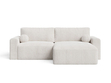 Ecksofa L-Form mit Schlaffunktion und Bettkasten Aurora Creme