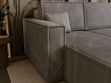 Modernes Ecksofa mit Schlaffunktion und Stauraum Prato L  Grau