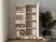 Vitrinenschrank mit Led Deo 166 cm Kaschmir