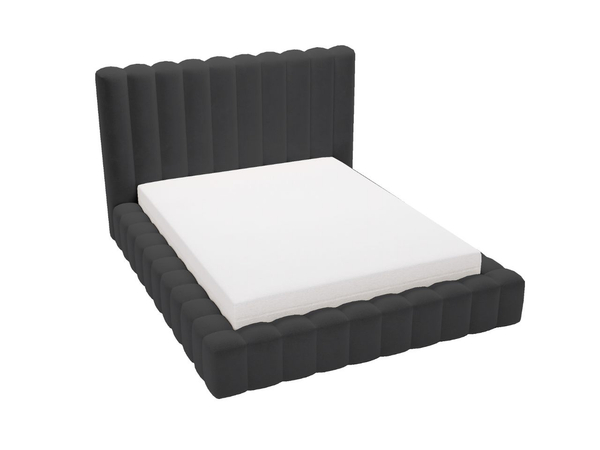 Polsterbett mit Bettkasten und Lattenrost 120x200 Rotto Schwarz